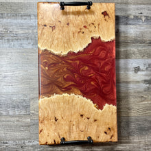 Load image into Gallery viewer, Maple Burl & Flame Epoxy Serving / Charcuterie Tray