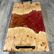 Load image into Gallery viewer, Maple Burl & Flame Epoxy Serving / Charcuterie Tray
