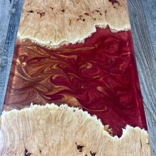 Load image into Gallery viewer, Maple Burl & Flame Epoxy Serving / Charcuterie Tray