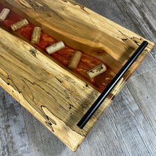 Load image into Gallery viewer, Spalted Maple and Wine Cork Serving Tray
