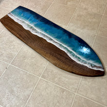 Load image into Gallery viewer, Ocean-Themed Surfboard Serving / Charcuterie Tray

